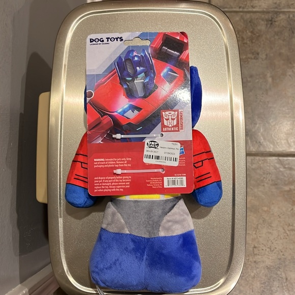 Hasbro Dog Hasbro Optimus Prime Crunch Squeak Transformers Dog Toy